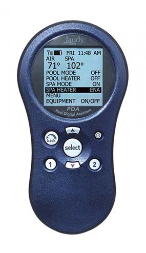 PDA swimming pool handheld remote control unit manufactured by Jandy