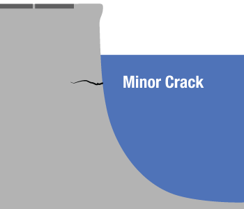 Minor pool surface crack repair