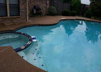 Heavy rains caused pool to wash in